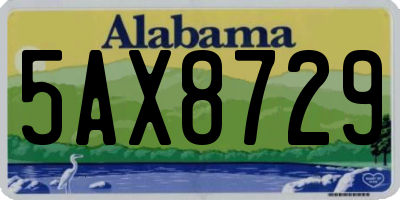 AL license plate 5AX8729