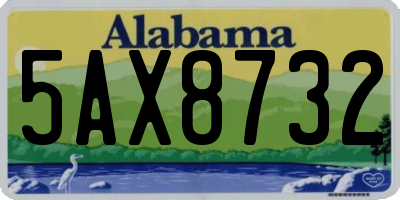 AL license plate 5AX8732