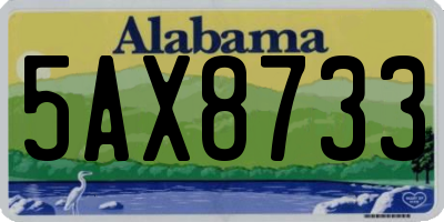 AL license plate 5AX8733