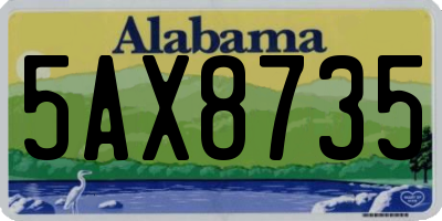AL license plate 5AX8735