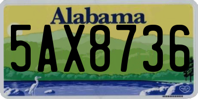 AL license plate 5AX8736