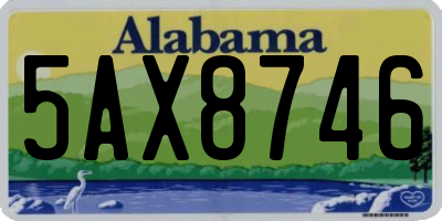 AL license plate 5AX8746