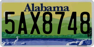 AL license plate 5AX8748