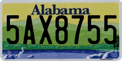 AL license plate 5AX8755