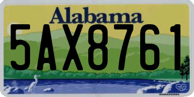 AL license plate 5AX8761