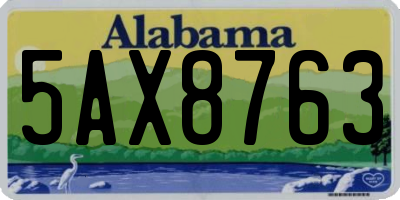 AL license plate 5AX8763