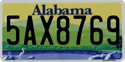 AL license plate 5AX8769