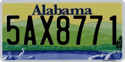 AL license plate 5AX8771