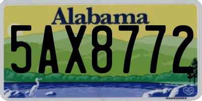 AL license plate 5AX8772