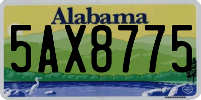 AL license plate 5AX8775