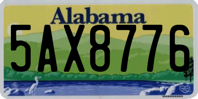 AL license plate 5AX8776