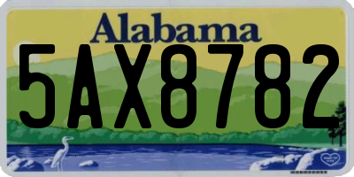 AL license plate 5AX8782