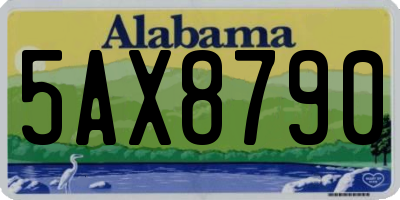 AL license plate 5AX8790