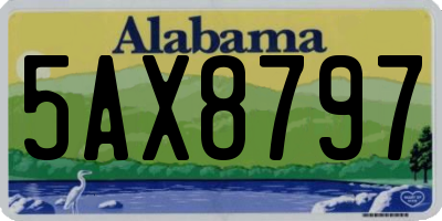 AL license plate 5AX8797