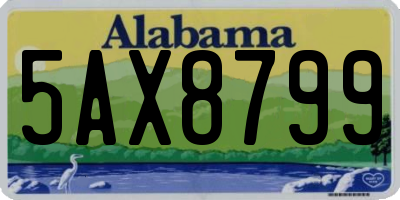 AL license plate 5AX8799
