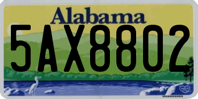 AL license plate 5AX8802