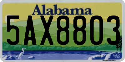 AL license plate 5AX8803