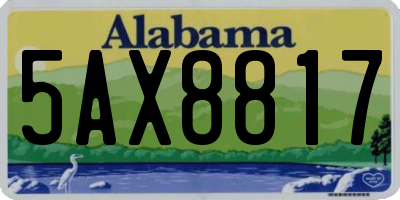 AL license plate 5AX8817