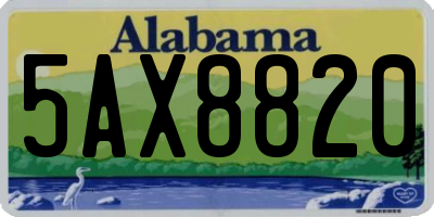 AL license plate 5AX8820