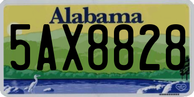 AL license plate 5AX8828