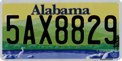 AL license plate 5AX8829