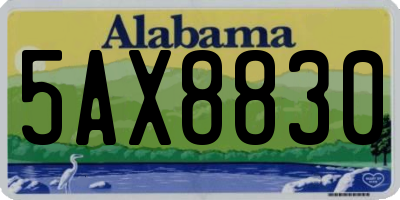 AL license plate 5AX8830