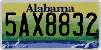 AL license plate 5AX8832