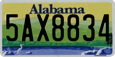 AL license plate 5AX8834