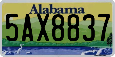 AL license plate 5AX8837