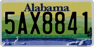 AL license plate 5AX8841