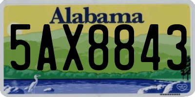 AL license plate 5AX8843