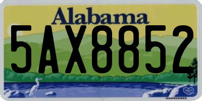 AL license plate 5AX8852