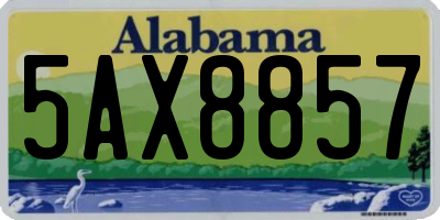 AL license plate 5AX8857