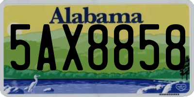 AL license plate 5AX8858