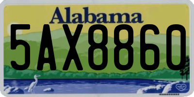 AL license plate 5AX8860
