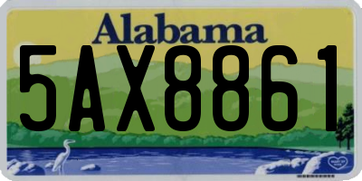 AL license plate 5AX8861