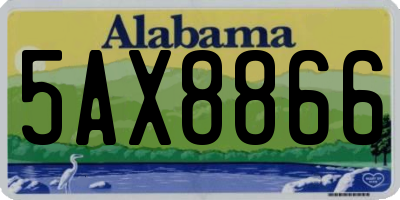 AL license plate 5AX8866