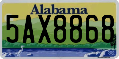 AL license plate 5AX8868