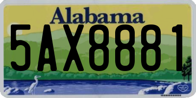 AL license plate 5AX8881