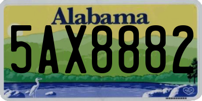 AL license plate 5AX8882