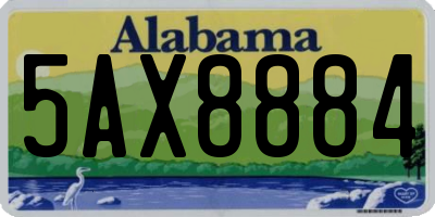 AL license plate 5AX8884