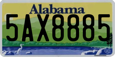 AL license plate 5AX8885