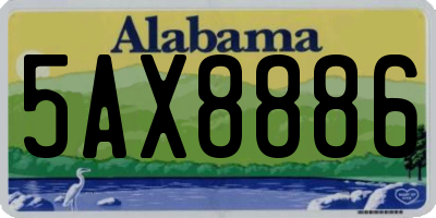 AL license plate 5AX8886
