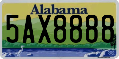 AL license plate 5AX8888