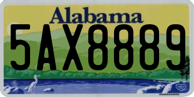 AL license plate 5AX8889