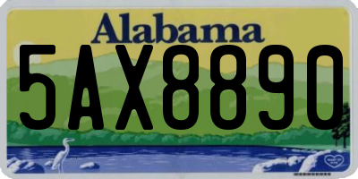 AL license plate 5AX8890