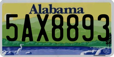 AL license plate 5AX8893