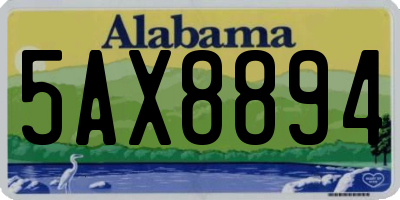 AL license plate 5AX8894