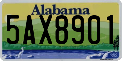 AL license plate 5AX8901