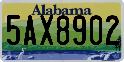 AL license plate 5AX8902